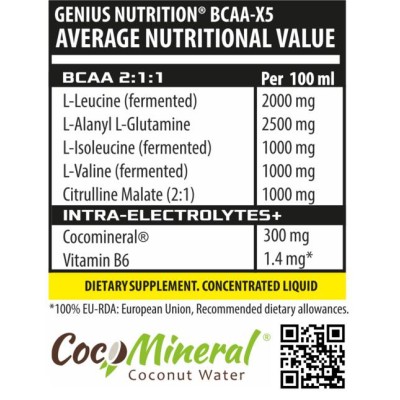 BCAA X5 Liquid Shot - Ягода и Киви 100 мл | Genius Nutrition