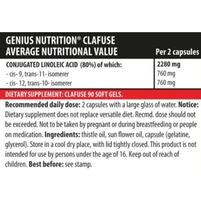 CLA-Fuse - 90 Гел капсули | Genius Nutrition