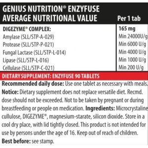EnzyFuse - 90 Таблетки | Genius Nutrition