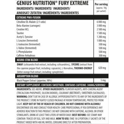 Fury Extreme - Ice Candy 405 г | Genius Nutrition Fury Extreme - Ice Candy 405 г | Genius Nutrition