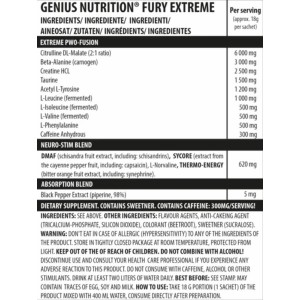 Fury Extreme - Ананас - манго 405 г | Genius Nutrition Fury Extreme - Ананас - манго 405 г | Genius Nutrition