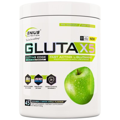 Gluta - X5 - Зелена ябълка 405 г | Genius Nutrition