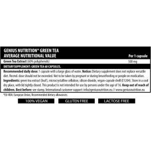 Green Tea - 60 капсули | Genius Nutrition Green Tea - 60 капсули | Genius Nutrition