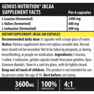 iBCAA - 200 капсули | Genius Nutrition