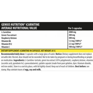 iCarnitine - 90 капсули | Genius Nutrition iCarnitine - 90 капсули | Genius Nutrition