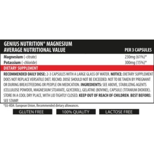 Magnesium - 90 капсули | Genius Nutrition