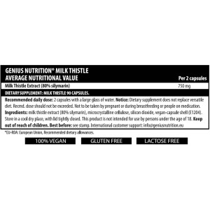 Milk Thistle - 90 капсули | Genius Nutrition Milk Thistle - 90 капсули | Genius Nutrition