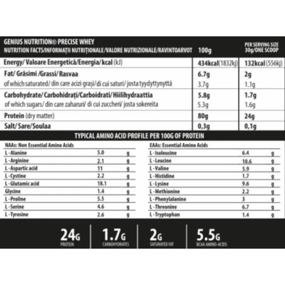 Precise Whey - Неовкусен 2000 г | Genius Nutrition Precise Whey - Неовкусен 2000 г | Genius Nutrition