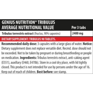 Tribulus - 90 Таблетки | Genius Nutrition