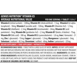 Vitamin-X5 - 120 Таблетки | Genius Nutrition