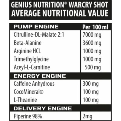 WarCry Shot - Кола 100 мл | Genius Nutrition