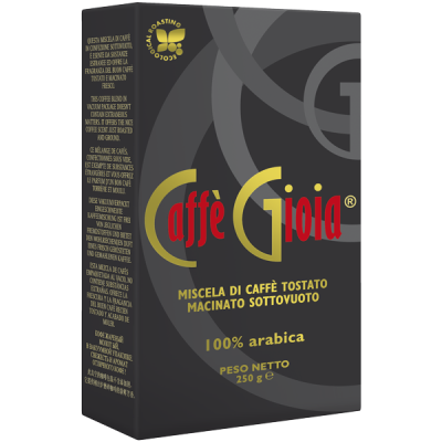 Caffe Gioia Nera 100% Арабика 250 гр. Мляно кафе Caffe Gioia Nera 100% Арабика 250 гр. Caffe Gioia Nera 100% Арабика 250 гр. Мляно кафе Какво знаем за Caffe Gioia? Caffe Gioia e компания за производство на кафе, чиято история води началото си от преди повече от 50 години, когато Доминико Джоя купува Caffe Gioia Nera 100% Арабика 250 гр. Мля