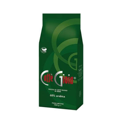 Caffe Gioia Verde Classica 60% Арабика 1кг. Кафе на зърна Какво знаем за Caffe Gioia? Caffe Gioia е компания за производство на кафе, основана през 1981 година и е на световния пазар вече от повече от 50 години. Пр Caffe Gioia Verde Classica 60% Арабика 1