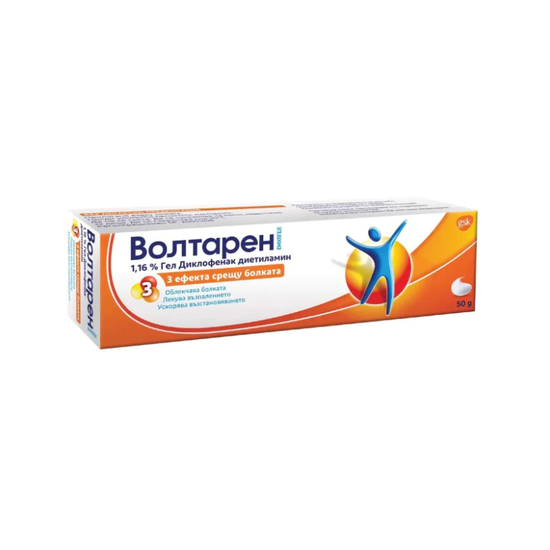 Волтарен Емулгел 1,16% гел 50 гр | Glaxosmithkline Волтарен Емулгел 1,16% гел 50/75 гр | GlaxosmithklineСпециализирана формула
Прониква дълбоко в кожата
Подобрява подвижността
Намалява сковаността на ставите
Волтарен Гел при Мускулни и Став Волтарен Емулгел 1,16% гел 50/75 гр | Glaxosmithkline Специализирана формула Прониква дълбоко в кожата Подобрява подвижността Намалява сковаността на ставите Волтарен Гел при Мускулни и Ставни Болки на Волтарен Емулгел 1,16% гел 50/75 гр | Glaxosmithkline