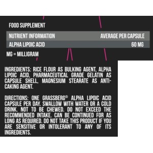Alpha Lipoic Acid 60 капсули | Grassberg