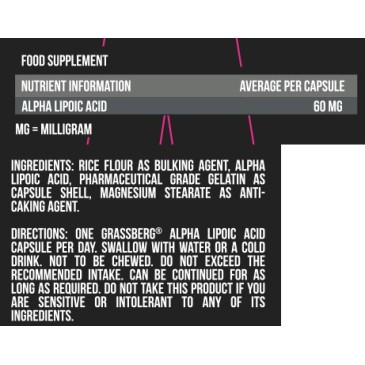 Alpha Lipoic Acid 60 капсули | Grassberg