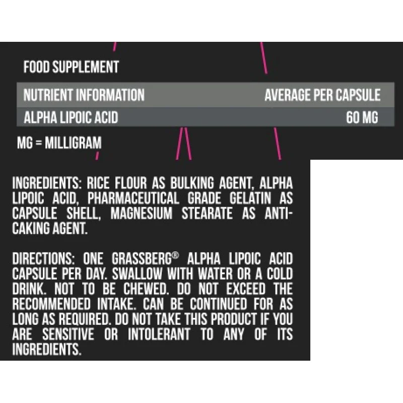 Alpha Lipoic Acid 60 капсули | Grassberg Alpha Lipoic Acid 60 капсули | Grassberg