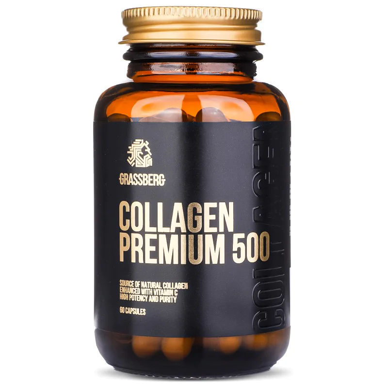Collagen Premium 500 60 капсули | Grassberg Collagen Premium 500 60 капсули | Grassberg
