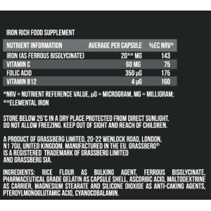 Iron Complex 60 капсули | Grassberg