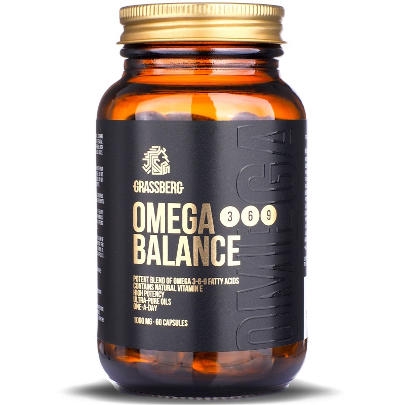 Omega 3-6-9 Balance 1000 мг 60 гел-капсули | Grassberg