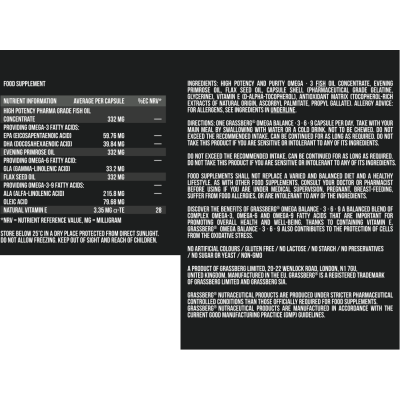Omega 3-6-9 Balance 1000 мг 60 гел-капсули | Grassberg