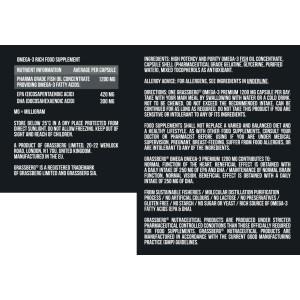 Omega-3 Premium 1200 мг 90 гел-капсули | Grassberg