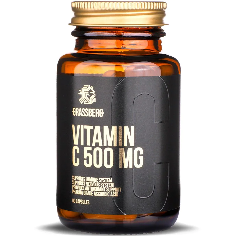 Vitamin C 500 мг 60 капсули | Grassberg