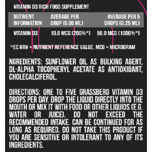 Vitamin D3 Drops 400 IU 50 мл | Grassberg