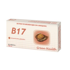 Витамин Б17 100 мг 30 таблетки | Green Health Витамин Б17 100 мг 30 таблетки | Green HealthСтимулира естествените защитни механизми
Поддържа работата на кръвоносната система
Улеснява процеса на детоксикация
Облекчава симптомите на болка
Под Витамин Б17 100 мг 30 таблетки | Green Health Стимулира естествените защитни механизми Поддържа работата на кръвоносната система Улеснява процеса на детоксикация Облекчава симптомите на болка Подобрява Витамин Б17 100 мг 30 таблетки | Green Health Стимули