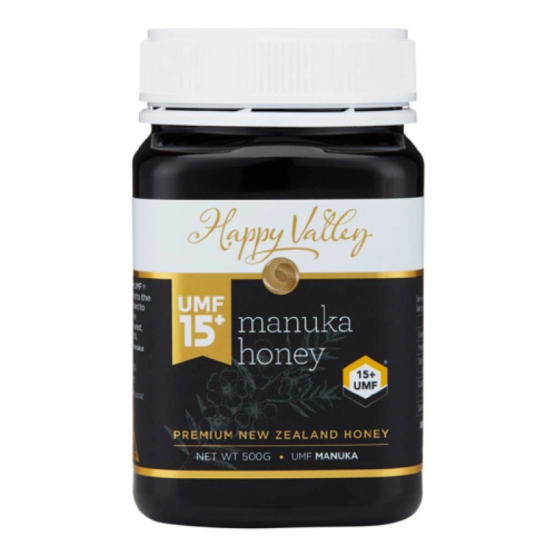 Manuka Honey UMF 15+ 250 гр | Happy Valley 100% естествен новозеландски мед от манука Суров, без примеси и обработка Сертифициран да съдържа най-малко 514 мг/кг метилглиоксал Изключително деликатесен и с м Manuka Honey UMF 15+ 250 гр | Happy Valley 100% е