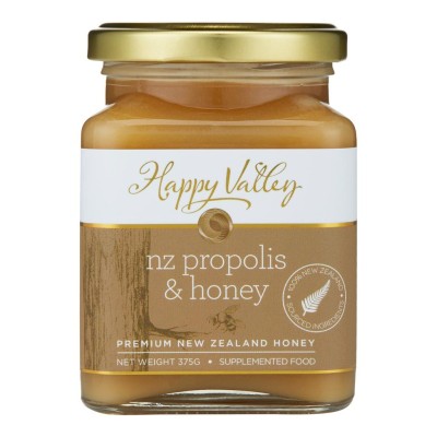 Propolis & Honey 375 гр | Happy Valley Стимулира имунната система Има антибактериални свойства Сладък, мек флорален вкус 100% чист натурален продукт С високо съдържание на витамини и минерали Бог Propolis & Honey 375 гр | Happy Valley Стимулира им