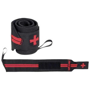 Накитници с палец / Wristwraps / Red Line - Black | Harbinger