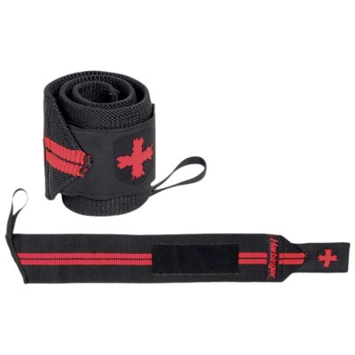 Накитници с палец / Wristwraps / Red Line - Black | Harbinger