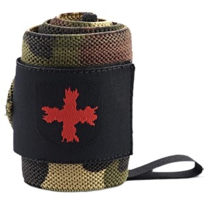Накитници с палец / Wristwraps / Red Line - Green Camo | Harbinger