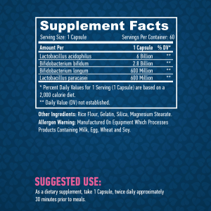 10 Billion Acidophilus & Bifidus Probiotic Complex 60 капсули | Haya Labs 10 Billion Acidophilus & Bifidus Probiotic Complex 60 капсули | Haya Labs