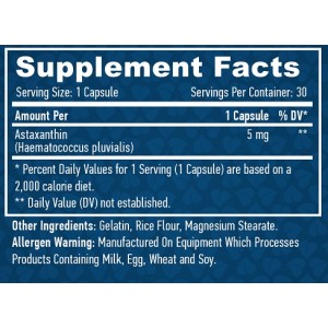 Astaxanthin 5 мг 30 капсули | Haya Labs