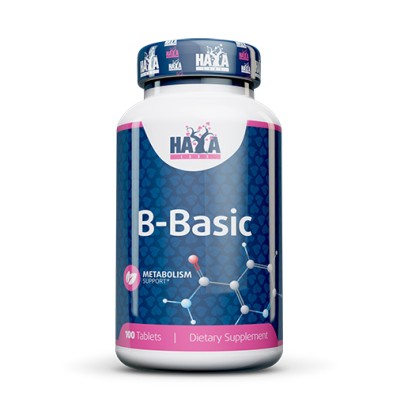 B-Basic 100 таблетки | Haya Labs Мощен антиоксидант Нормализира артериалното налягане Стабилизира работата на ендокринната система Спомага обмяната на веществата Ускорява процесите на регенерация Има B-Basic 100 таблетки | Haya Labs Мощен антиоксидант Нор