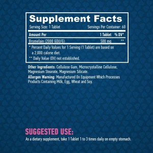 Bromelain Natural Enzyme 500 мг 60 таблетки | Haya Labs