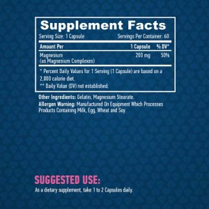 Chelated Magnesium 200 мг 60 капсули | Haya Labs Chelated Magnesium 200 мг 60 капсули | Haya Labs