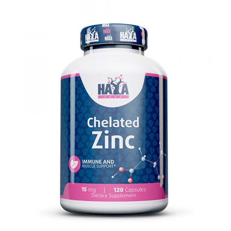 Chelated Zinc 15 мг 120 капсули | Haya Labs