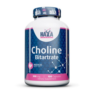 Choline Bitartrate 500 мг 100 капсули | Haya Labs Има успокояващо действие Предотвратява образуване на камъни в жлъчката Срещу депресия Спомага обмяната на веществата Против атеросклероза Понижава Choline Bitartrate 500 мг 100 капсули | Haya Labs Има успо