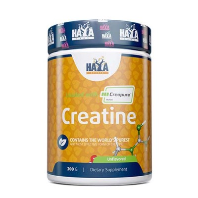 Creapure Creatine Unflavored Powder 200 гр | Haya Labs 100% чист продукт с утвърдено качество Creapure®  Подобрява мускулната сила и издръжливост Увеличава енергийното снабдяване на мускулите Пома Creapure Creatine Unflavored Powder 200 гр | Haya Labs 100