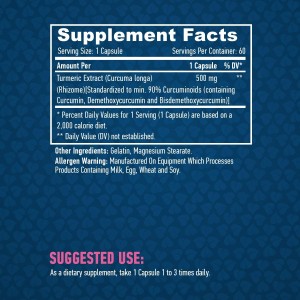 Curcumin Turmeric Extract 500 мг 60 капсули | Haya Labs