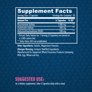 Glucosamine Complex With Chondroitin & MSM 120 капсули | Haya Labs