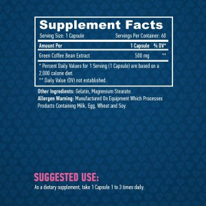 Green Coffee Bean Extract 500 мг 60 капсули | Haya Labs Green Coffee Bean Extract 500 мг 60 капсули | Haya Labs