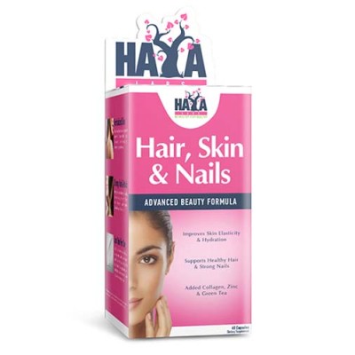 Hair, Skin & Nails 60 капсули | Haya Labs Комплекс от активни съставки, подобряващи външния вид Прави гъста и здрава косата и предотвратява нейната загуба Спира цепенето на ноктите Подобрява състояниет Hair, Skin & Nails 60 капсули | Haya Labs Ком