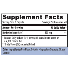 Hordenine 98% 100 мг 60 капсули | Haya Labs Hordenine 98% 100 мг 60 капсули | Haya Labs