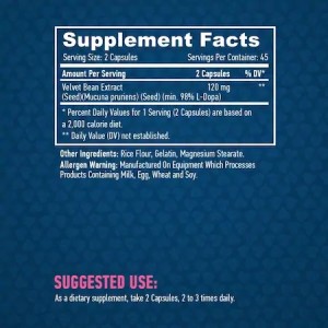 L-DOPA (Mucuna Pruriens Extract) 90 капсули | Haya Labs L-DOPA (Mucuna Pruriens Extract) 90 капсули | Haya Labs