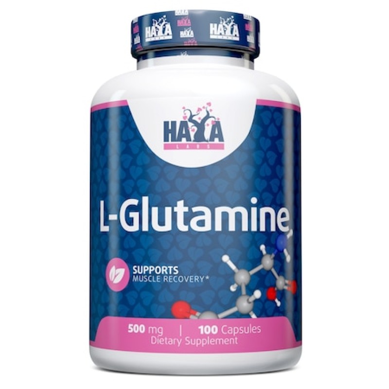 L-Glutamine 500 мг 100 капсули | Haya Labs