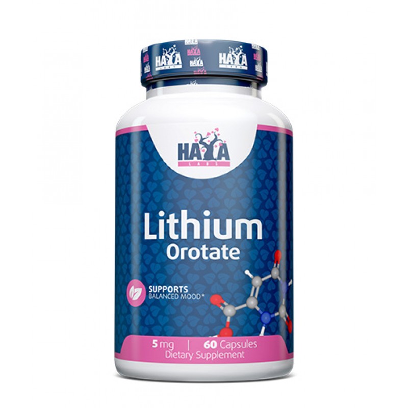 Lithium Orotate 5 мг 60 капсули | Haya Labs